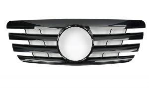 Решетка радиатора AMG Style 2FIN Glossy Black для Mercedes Benz E Class W210 2000-2002